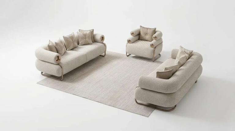 Golden Sofa Set
