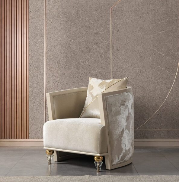 Yakut Krem Armchair