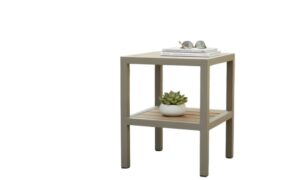 Aluminum Two-Tier Outdoor Side Table