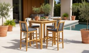 VIP Iroko Outdoor Bar Set
