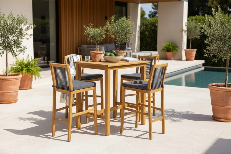 VIP Iroko Outdoor Bar Set